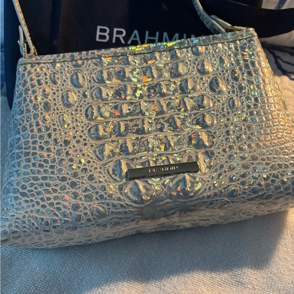 Brahmin Iridescent Croc-Embossed Clutch Lorelei bag - Picture 1 of 6
